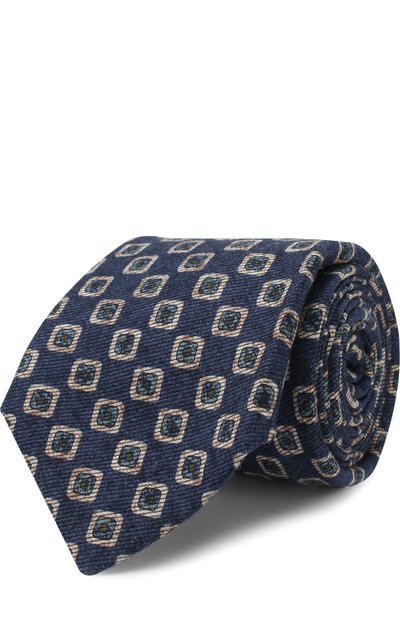 Галстук из смеси шерсти и шелка с узором KITON, арт. UCRVKLC02F38, фото 1