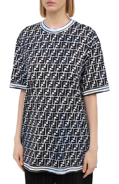 Хлопковая футболка FENDI, арт. FS7242 AC6G, фото 3