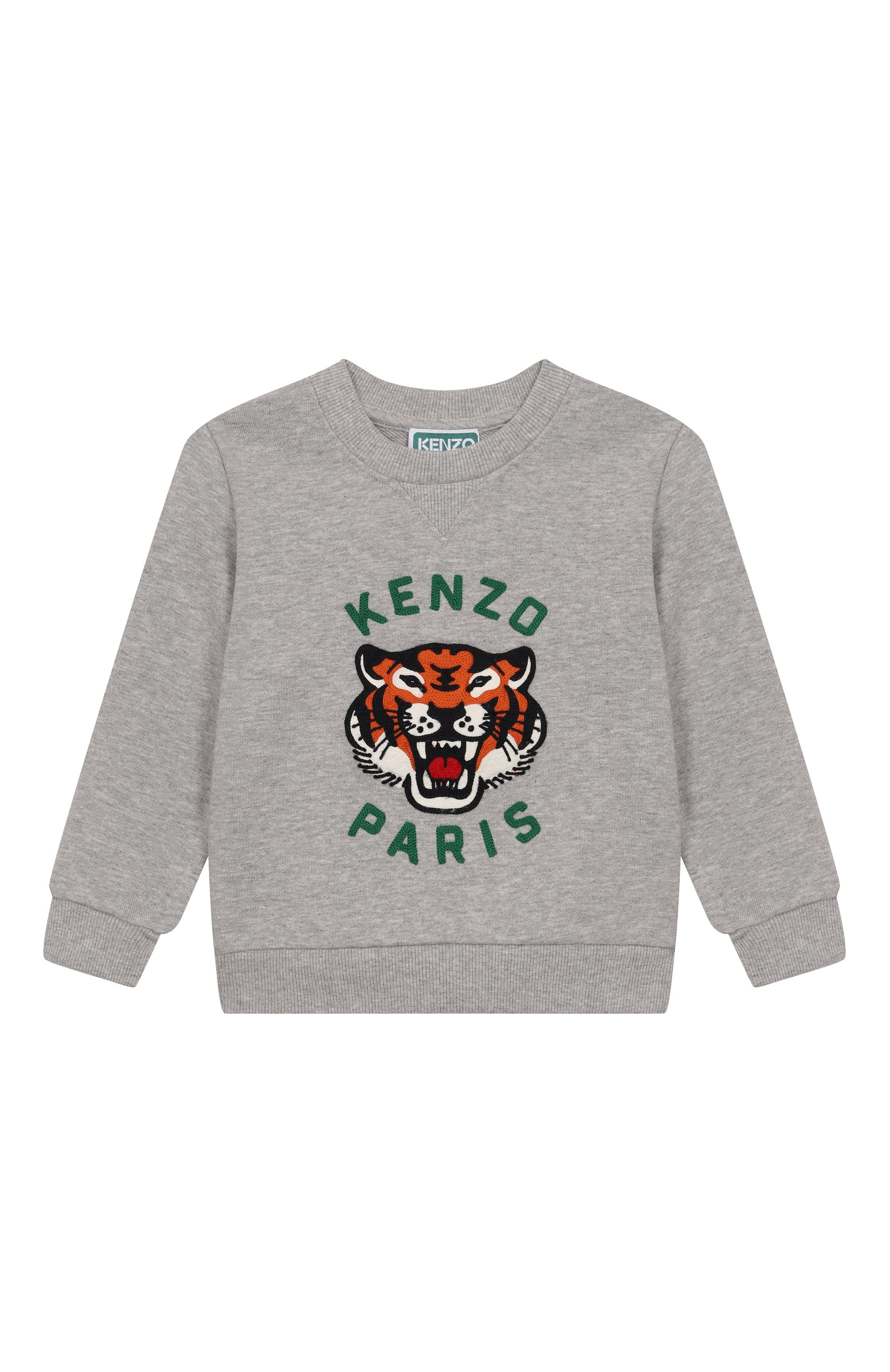 Хлопковый свитшот KENZO серого цвета по цене 21350 руб., арт. K61509, фото 1 Хлопковый свитшот KENZO, арт. K61509, фото 1