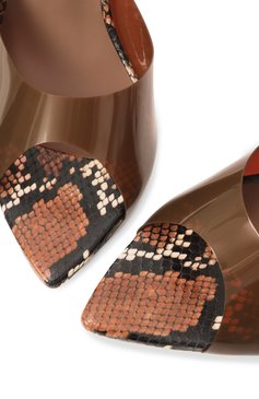 Женские мюли bella 80 LE SILLA коричневого цвета, арт. 6613B080BMPXDUR/ | Фото 7 (Каблук высота: Высокий; Материал сплава: Проставлено; Драгоценные камни: Проставлено; Материал внешний: Экокожа; Подошва: Плоская; Материал внутренний: Натуральная кожа; Каблук тип: Шпилька)
