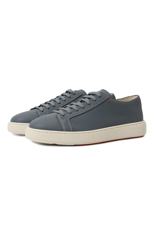 Кожаные кеды Santoni MBCD21571BARCSB4N01 Голубой MBCD21571BARCSB4N01