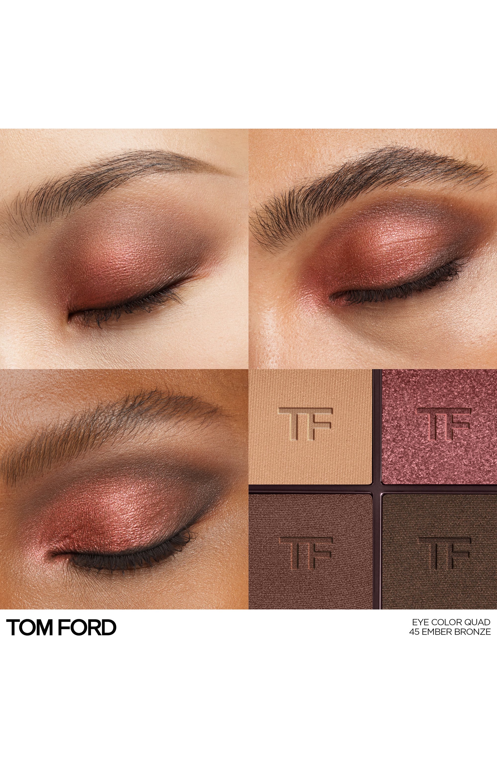 Палетка теней runway eye color quad crème, оттенок 45 ember bronze (8g) TOM FORD, арт. T1QQ-01, фото 2