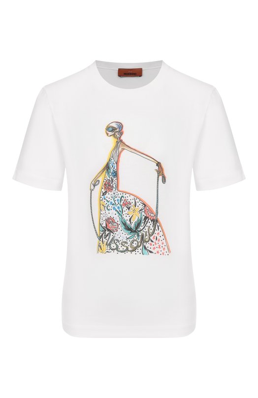 Хлопковая футболка Missoni DS26SL04/BJ00QG Белый DS26SL04/BJ00QG