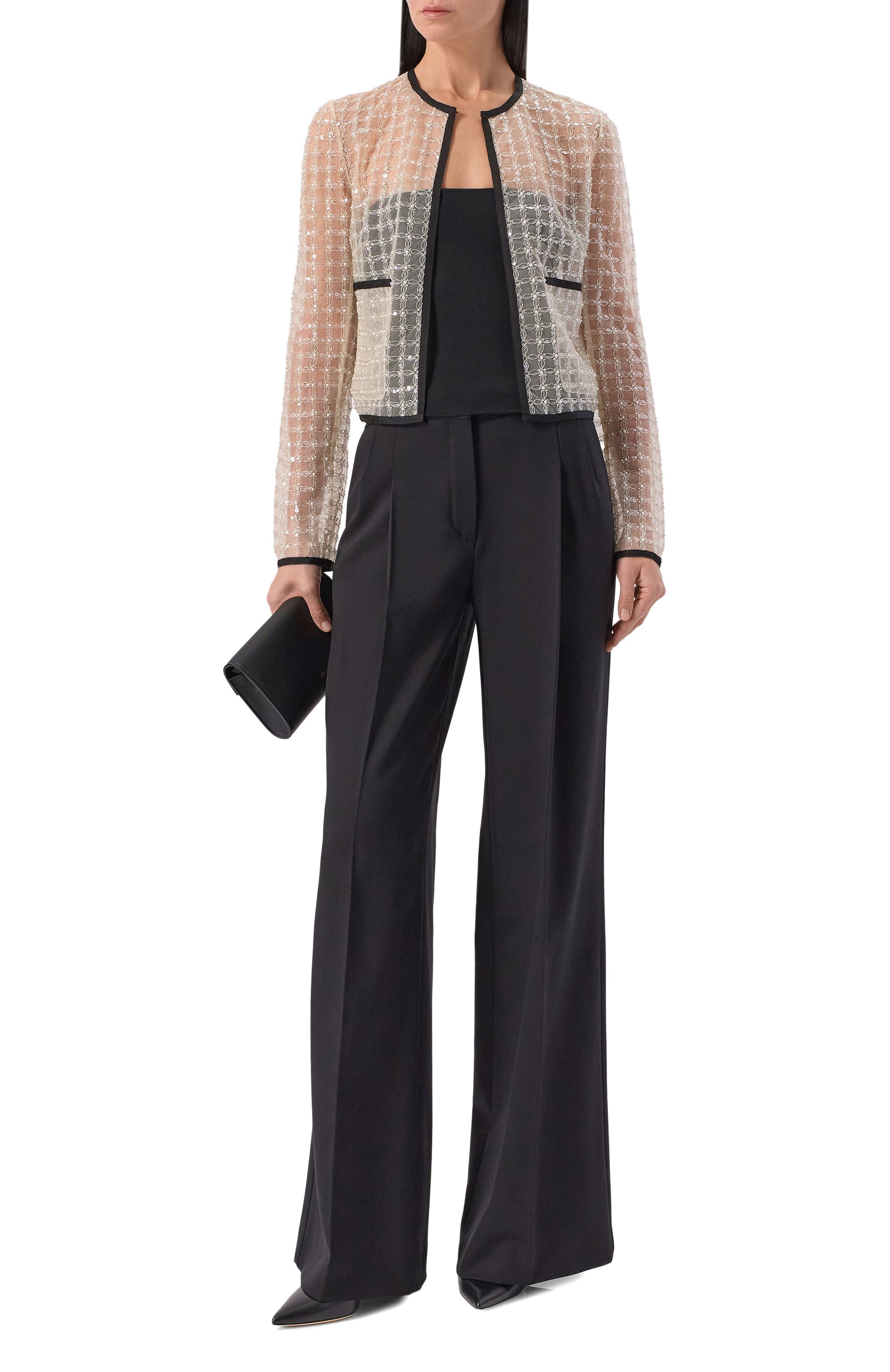 Жакет с отделкой пайетками и бисером ELIE SAAB, арт. J0205NR26/TU023, фото 2