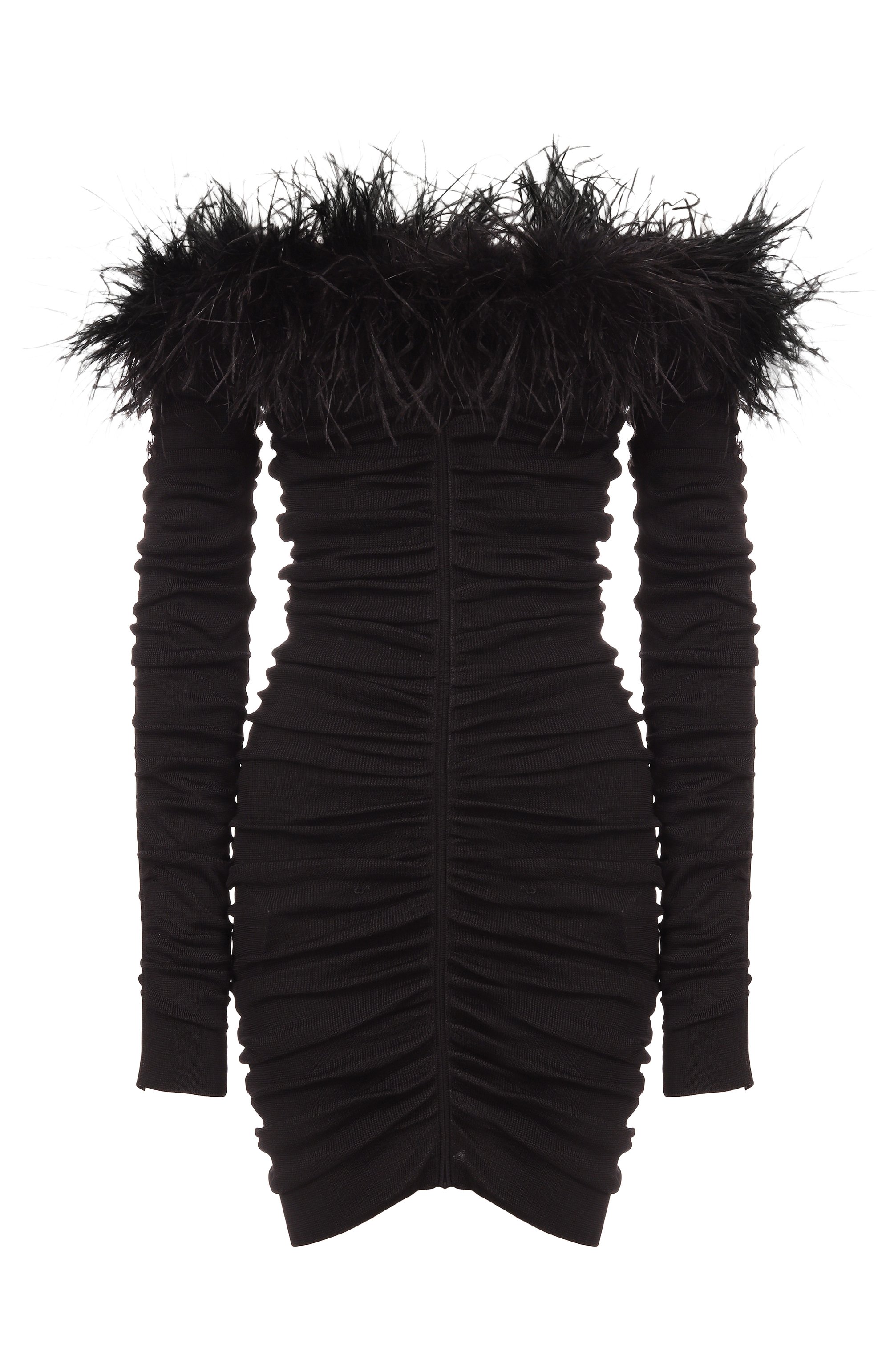 Платье с отделкой перьями SELF-PORTRAIT, арт. RS26011SB, фото 1