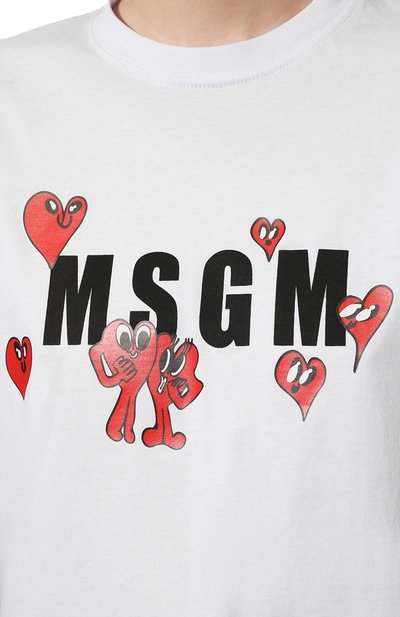 Хлопковая футболка MSGM, арт. 3241MDM172 227298, фото 5