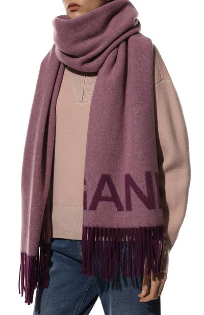 Шерстяной шарф GANNI, арт. A3969, фото 3