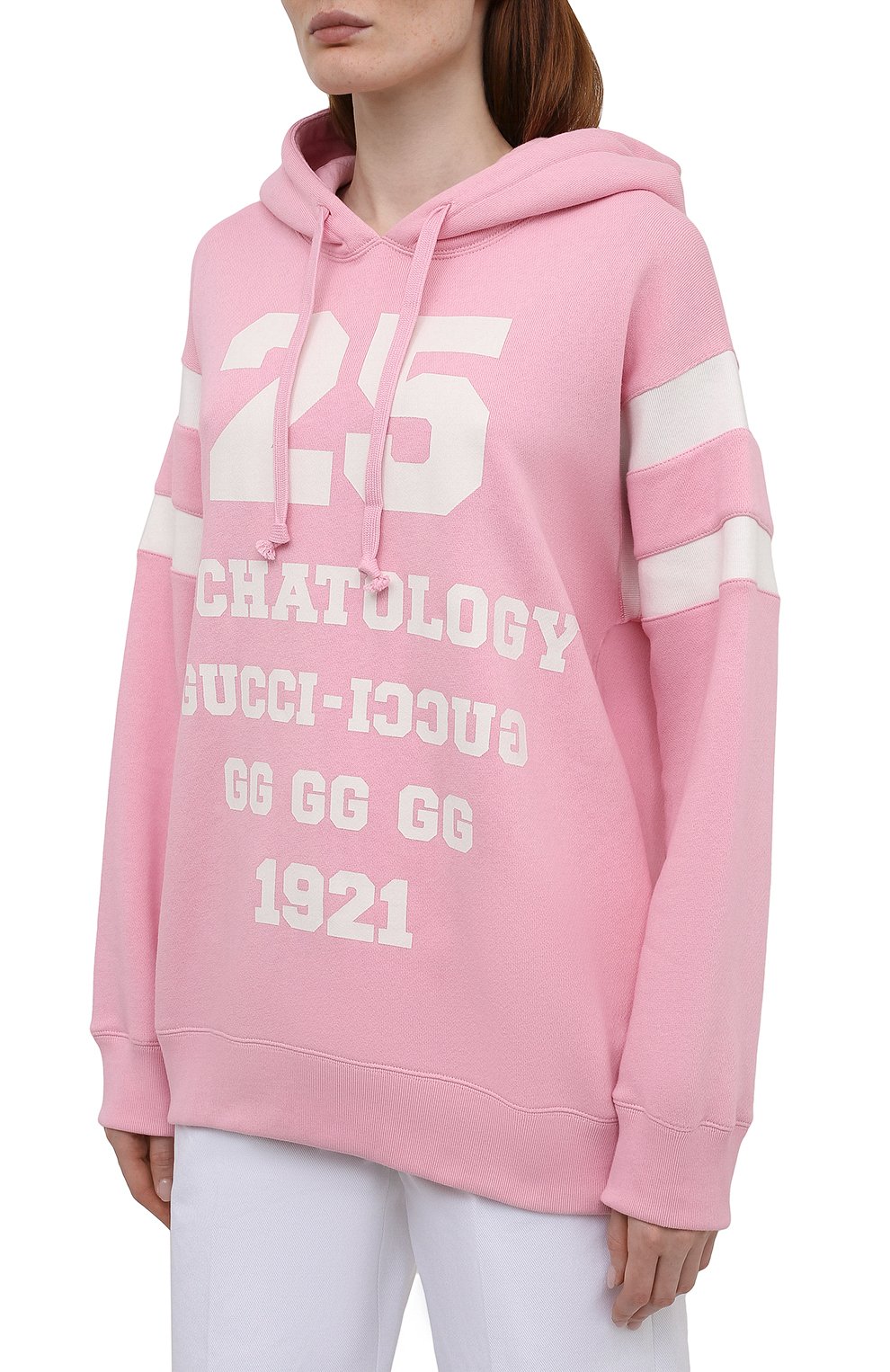 Хлопковое худи GUCCI светло-розового цвета по цене 128160 руб., арт. 660282/XJDJD, фото 3 Хлопковое худи GUCCI, арт. 660282/XJDJD, фото 3