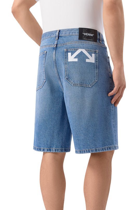 Джинсовые шорты Off-White 0MYC028S26DEN001 Синий  0MYC028S26DEN001 Фото 4