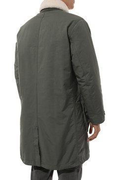 Мужская утепленная куртка STONE ISLAND хаки цвета, арт. 751570749 | Фото 4 (Материал утеплителя: Шерсть; Рукава: Длинные; Длина (верхняя одежда): До колена; Материал внешний: Синтетический материал; Мужское Кросс-КТ: утепленные куртки; Материал сплава: Проставлено; Драгоценные камни: Проставлено; Стили: Кэжуэл)