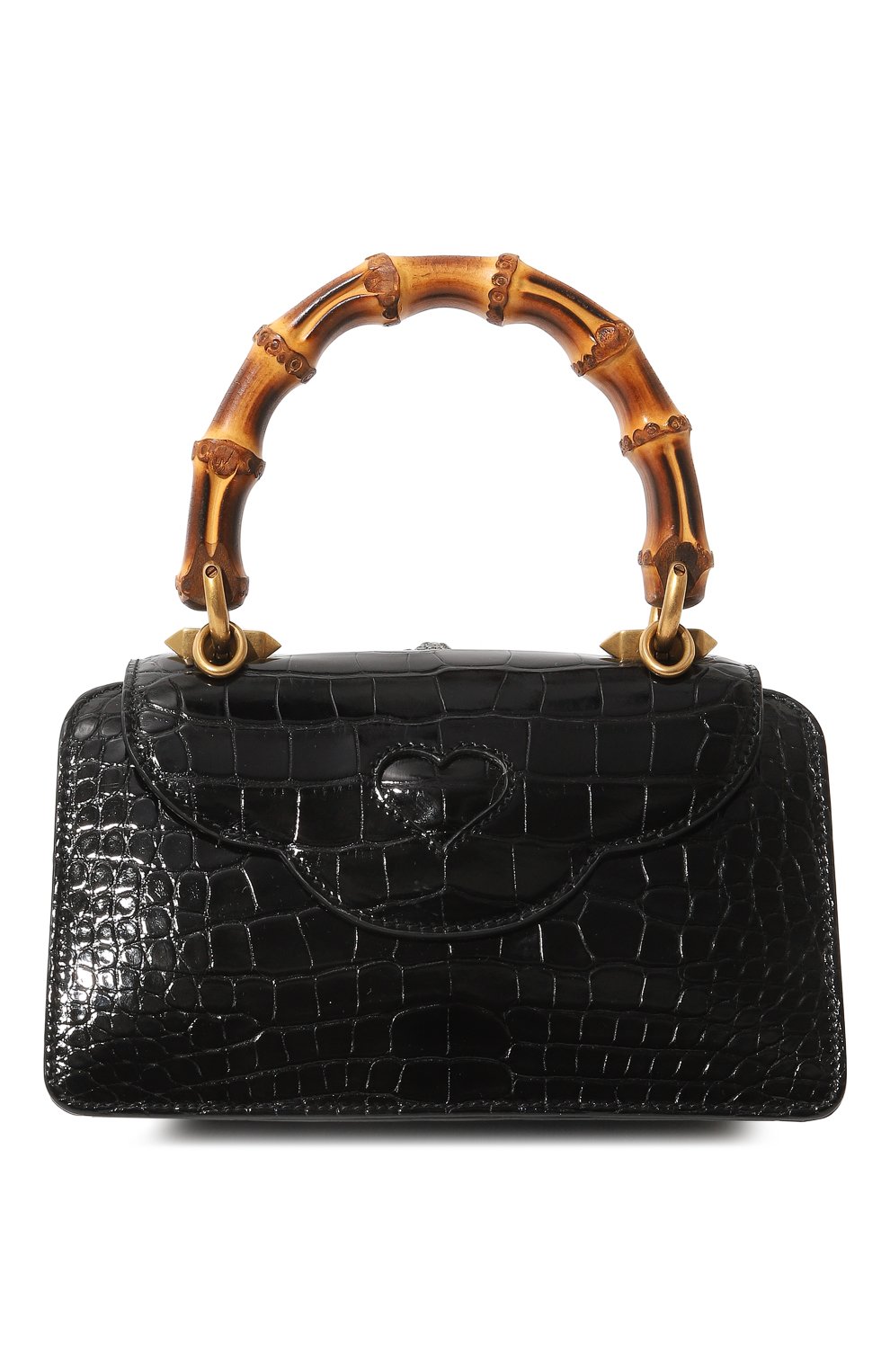 Сумка thiara из кожи аллигатора GUCCI черного цвета по цене 2671200 руб., арт. 488667 EV4AY, фото 6 Сумка thiara из кожи аллигатора GUCCI, арт. 488667 EV4AY, фото 6