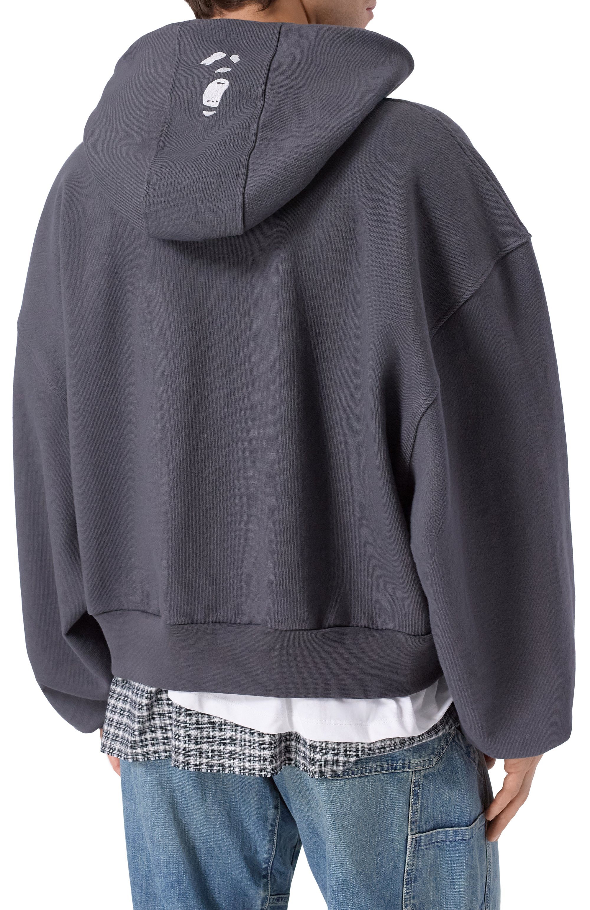 Хлопковое худи AN OTHER DATE темно-серого цвета по цене 35750 руб., арт. F50DMAHS066, фото 4 Хлопковое худи AN OTHER DATE, арт. F50DMAHS066, фото 4