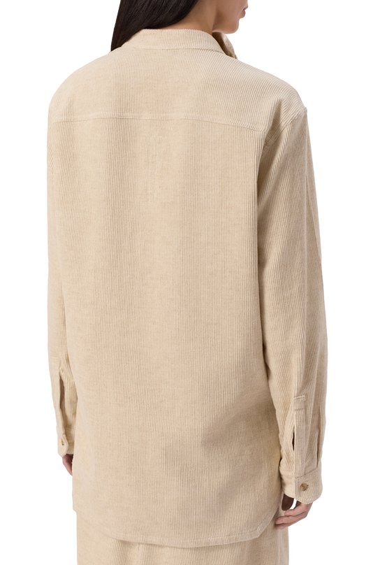 Вельветовая рубашка Rick Owens RP02E4242/MLC Бежевый  RP02E4242/MLC Фото 4