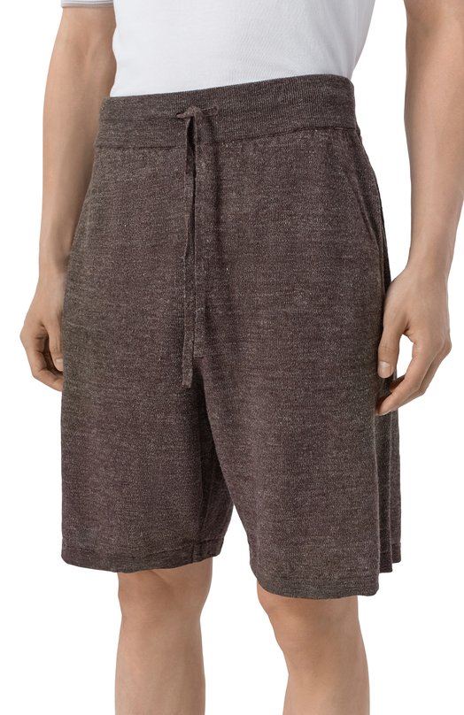 Шорты изо льна и шелка Andrea Campagna M5426-8088 Коричневый  M5426-8088 Фото 3