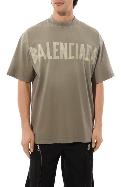 Хлопковая футболка BALENCIAGA, арт. 739784/T0VA9, фото 3