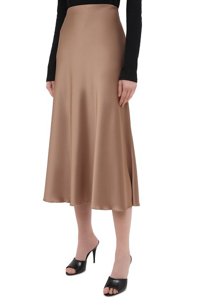 Юбка NANUSHKA темно-бежевого цвета по цене 63750 руб., арт. RAZI_SANDST0NE_SLIP SATIN, фото 3 Юбка NANUSHKA, арт. RAZI_SANDST0NE_SLIP SATIN, фото 3