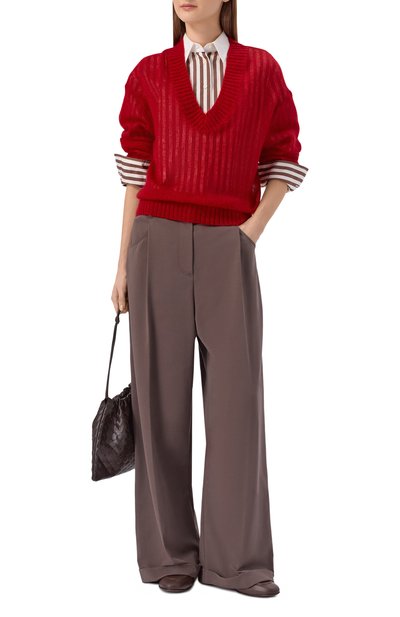 Женские хлопковые брюки BRUNELLO CUCINELLI, арт. MH827HZ589