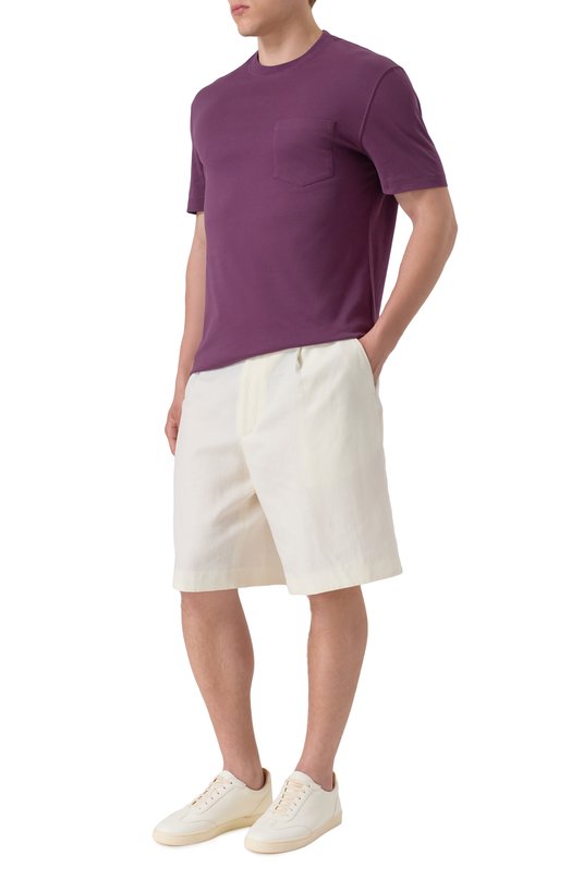 Хлопковая футболка Brunello Cucinelli M0B131376 Фиолетовый  M0B131376 Фото 2