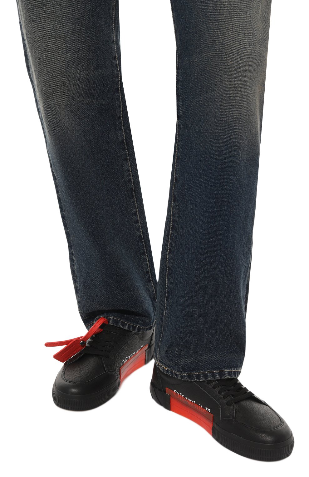 Кожаные кеды low vulcanized OFF-WHITE, арт. 0MIA085C99LEA0021010BLACK, фото 3