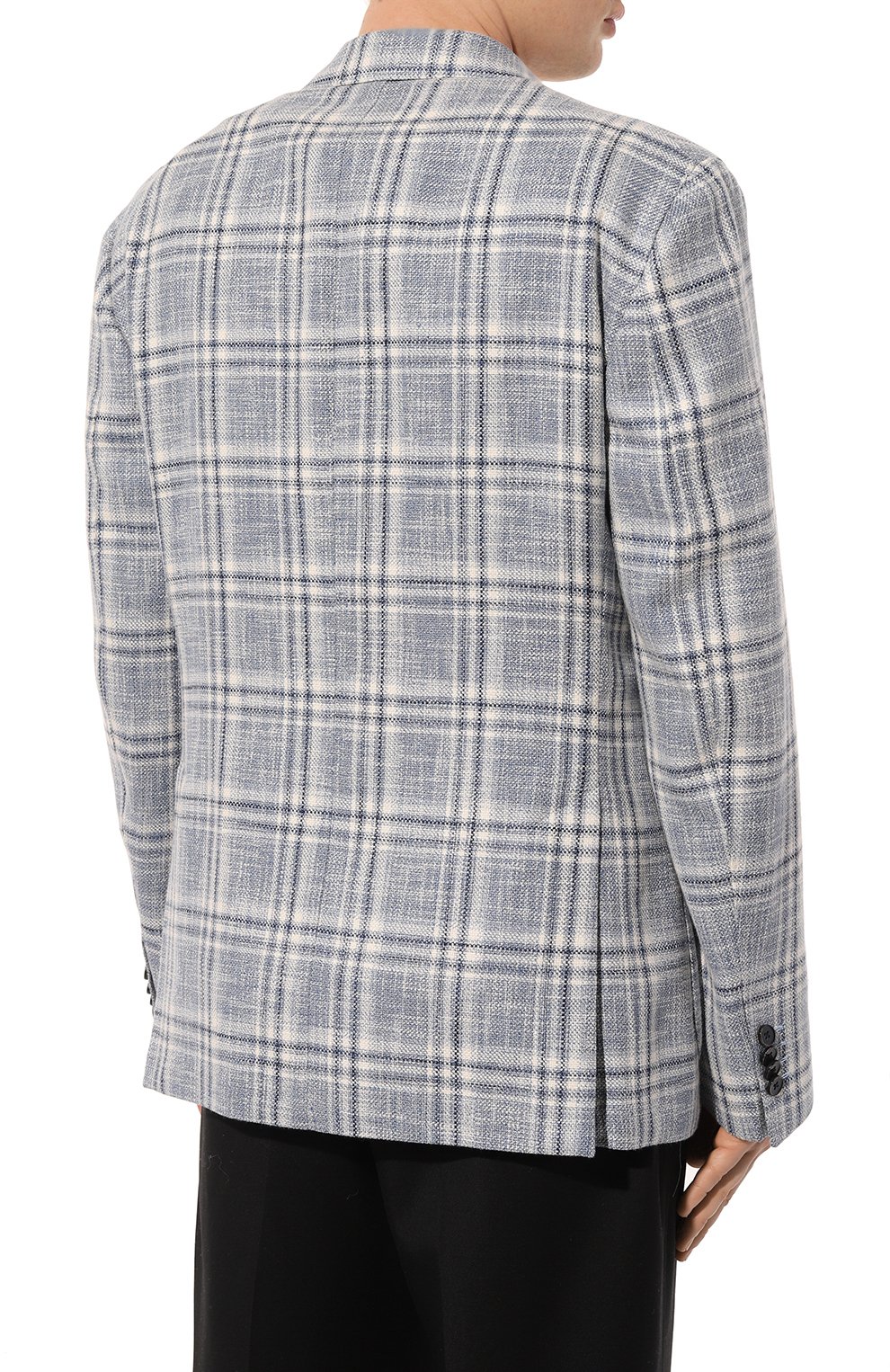 Пиджак из хлопка и льна L.B.M. 1911 синего цвета по цене 108000 руб., арт. 2652/42359, фото 4 Пиджак из хлопка и льна L.B.M. 1911, арт. 2652/42359, фото 4