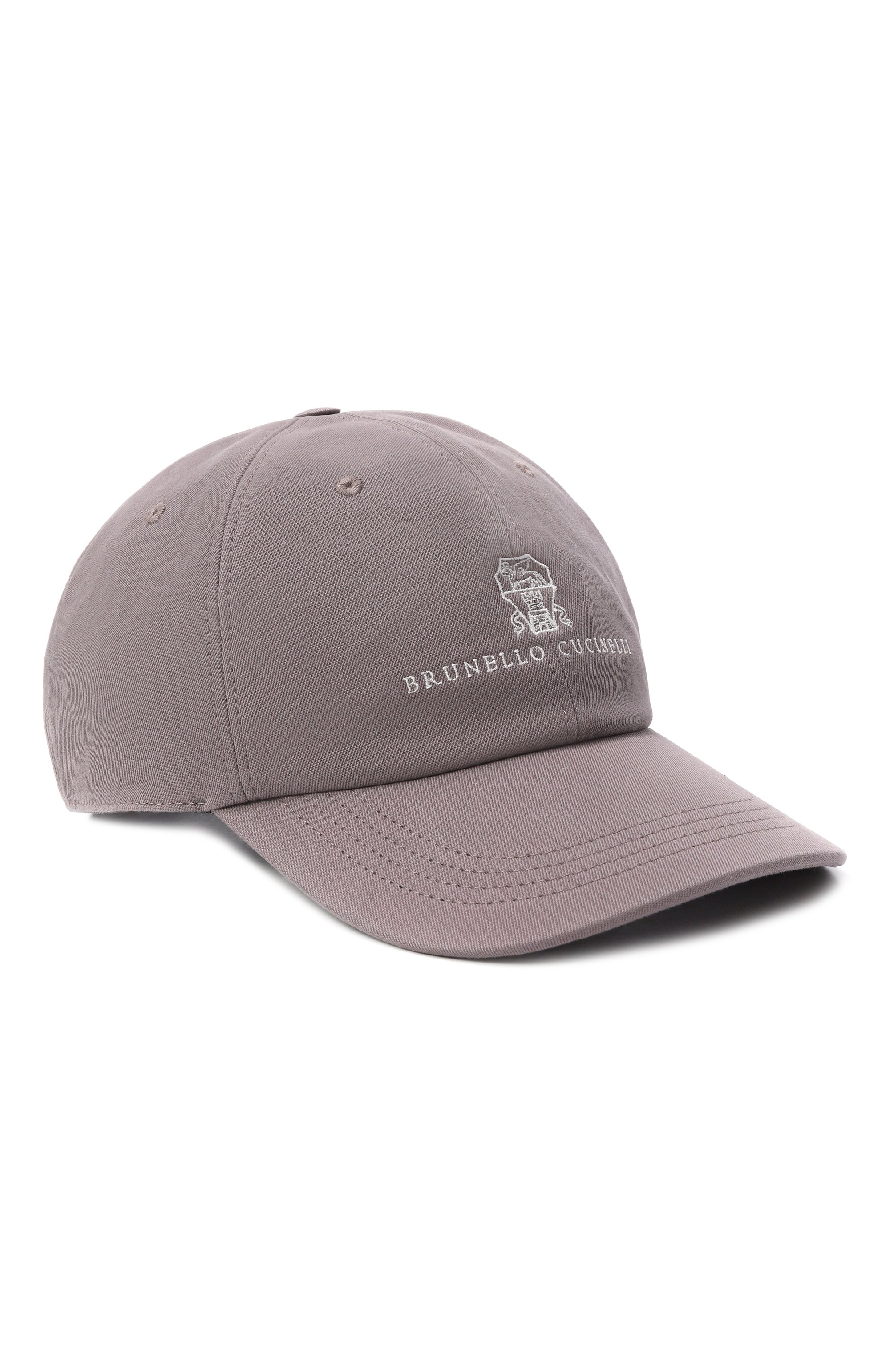 Хлопковая бейсболка BRUNELLO CUCINELLI темно-серого цвета по цене 57100 руб., арт. M252D9850, фото 1 Хлопковая бейсболка BRUNELLO CUCINELLI, арт. M252D9850, фото 1