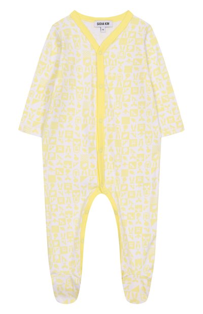 Комплект из боди и комбинезона SASHA KIM желтого цвета по цене 4000 руб., арт. SK-00000955, фото 4 Комплект из боди и комбинезона SASHA KIM, арт. SK-00000955, фото 4