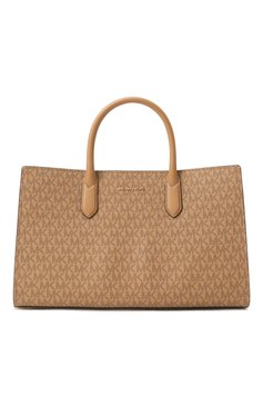 Женская сумка scarlett medium MICHAEL MICHAEL KORS бежевого цвета, арт. 30R5GETS2V | Фото 1 (Ремень/цепочка: На ремешке; Размер: medium; Драгоценные камни: Проставлено; Материал сплава: Проставлено; Материал: Канва)