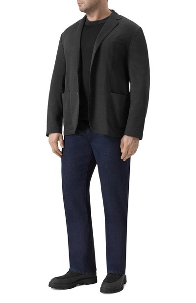 Шерстяной пиджак MARCO PESCAROLO темно-серого цвета по цене 186000 руб., арт. GI0VE/53Y19, фото 2 Шерстяной пиджак MARCO PESCAROLO, арт. GI0VE/53Y19, фото 2