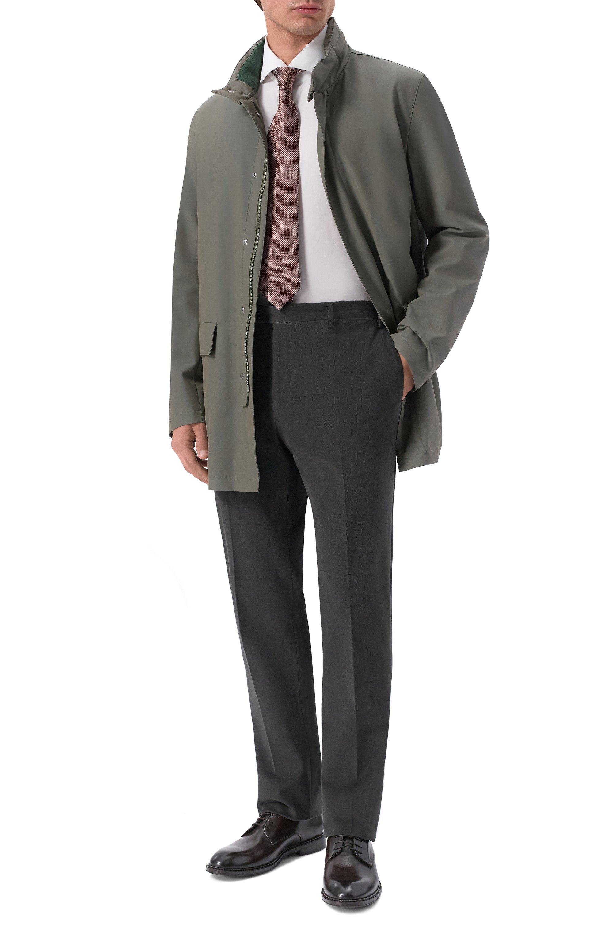 Хлопковые брюки CORNELIANI темно-серого цвета по цене 48050 руб., арт. 284B01/2A18503, фото 2 Хлопковые брюки CORNELIANI, арт. 284B01/2A18503, фото 2