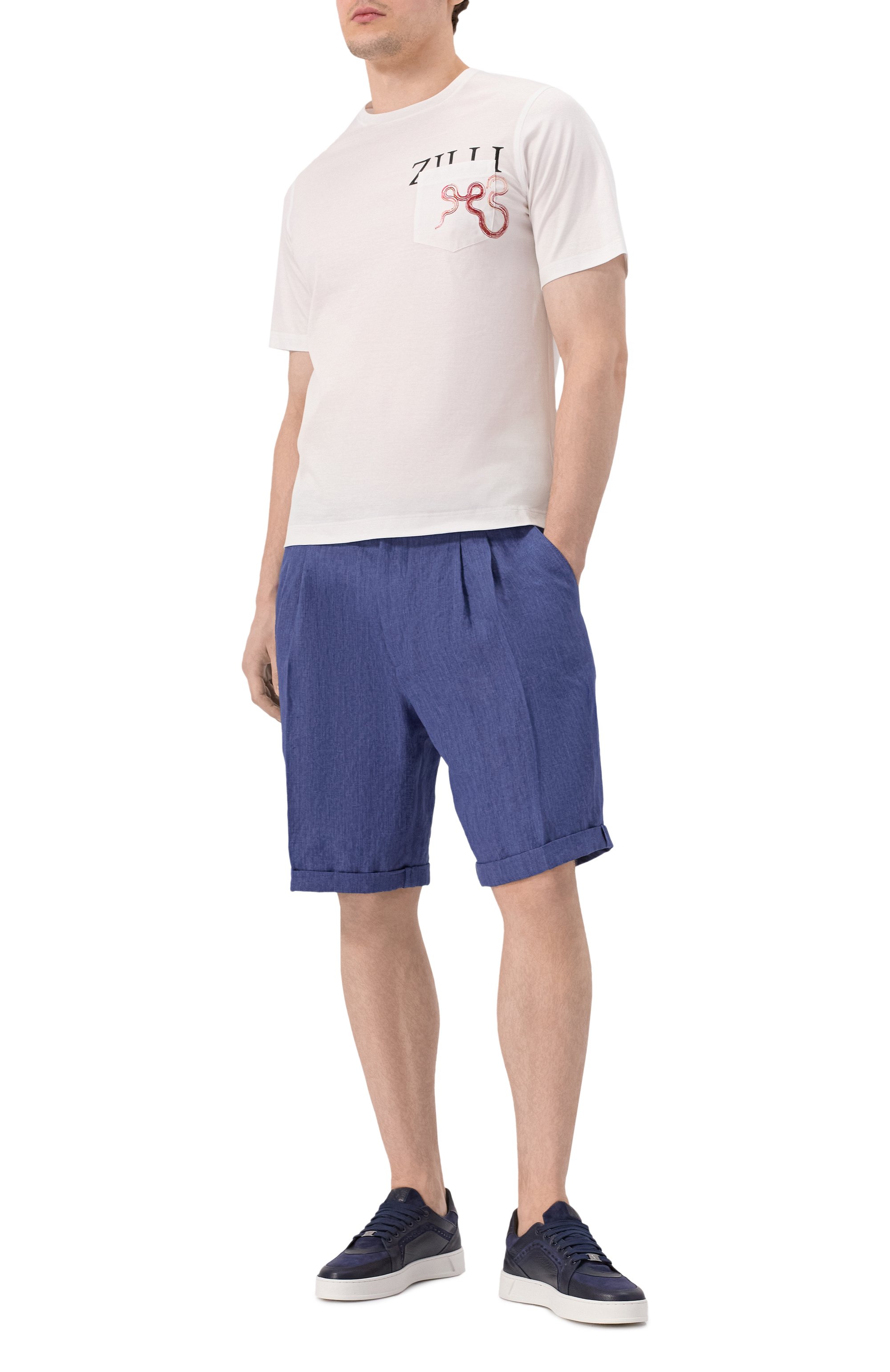 Кожаные кеды ARTIOLI темно-синего цвета по цене 126500 руб., арт. 0S773/LAMA CALF/SUEDE ELITE, фото 2 Кожаные кеды ARTIOLI, арт. 0S773/LAMA CALF/SUEDE ELITE, фото 2