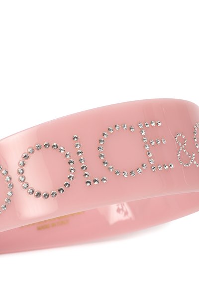 Ободок DOLCE & GABBANA светло-розового цвета по цене 38450 руб., арт. WHR2J2/W1111, фото 3 Ободок DOLCE & GABBANA, арт. WHR2J2/W1111, фото 3