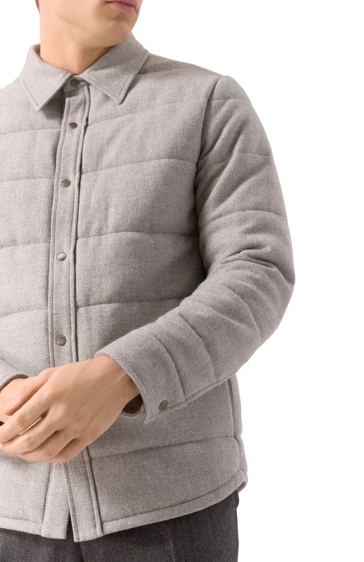 Куртка из кашемира и шелка Agnona TS08U4E/R7008E Серый  TS08U4E/R7008E Фото 5