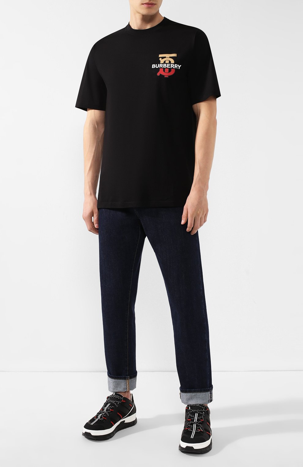 Хлопковая футболка BURBERRY, арт. 8017494, фото 2