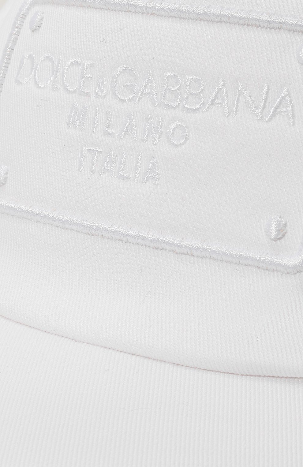 Хлопковая бейсболка DOLCE & GABBANA белого цвета по цене 17050 руб., арт. LB4H80/G7NWB, фото 3 Хлопковая бейсболка DOLCE & GABBANA, арт. LB4H80/G7NWB, фото 3