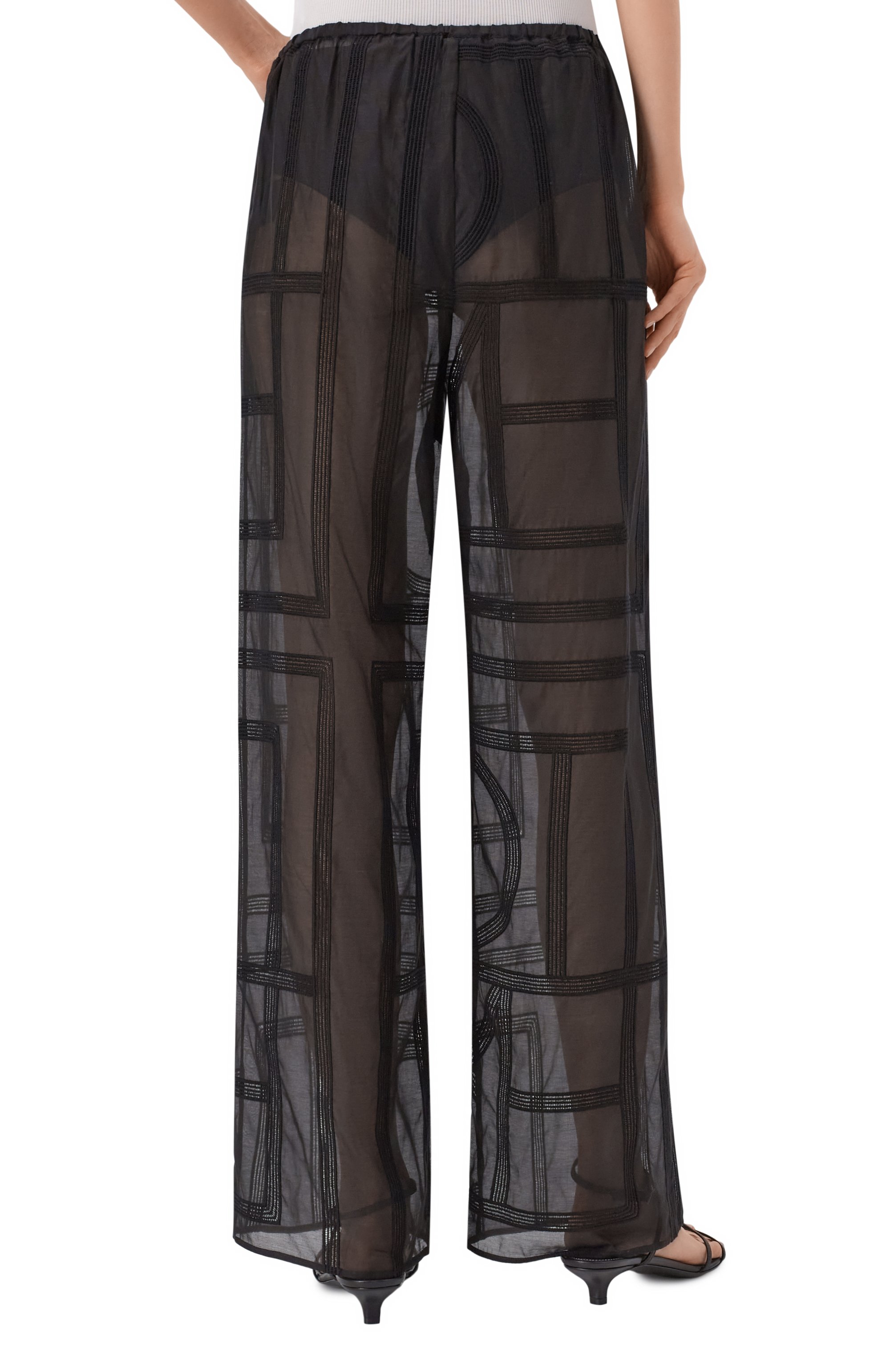 Брюки из хлопка и шелка TOTEME, арт. 253-WRB0316-FB0441, фото 4