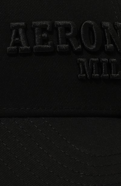 Хлопковая бейсболка AERONAUTICA MILITARE черного цвета по цене 6995 руб., арт. HA1115CT3049, фото 4 Хлопковая бейсболка AERONAUTICA MILITARE, арт. HA1115CT3049, фото 4