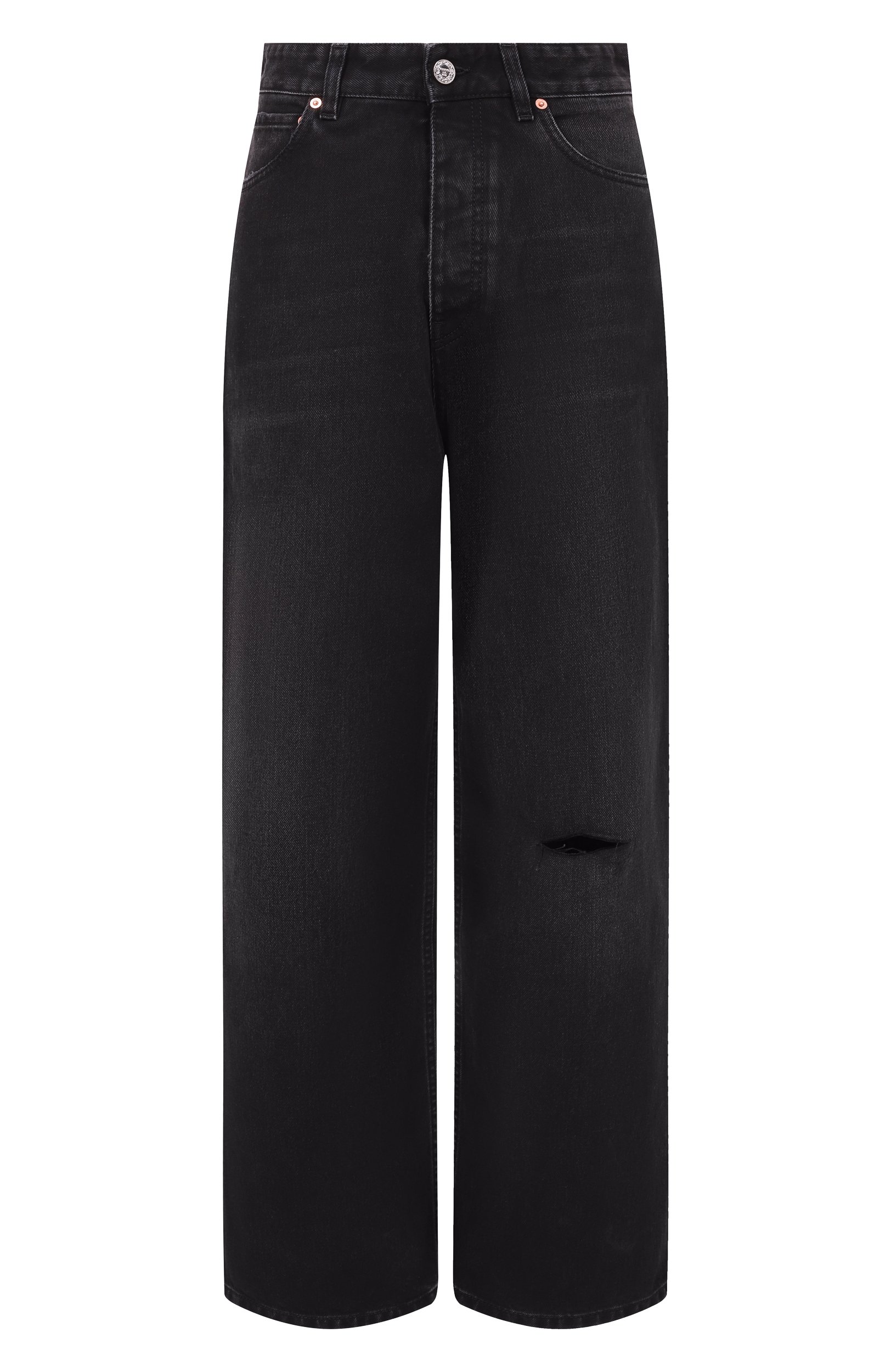 Джинсы VETEMENTS черного цвета по цене 109500 руб., арт. MH27DJ087B, фото 1 Джинсы VETEMENTS, арт. MH27DJ087B, фото 1