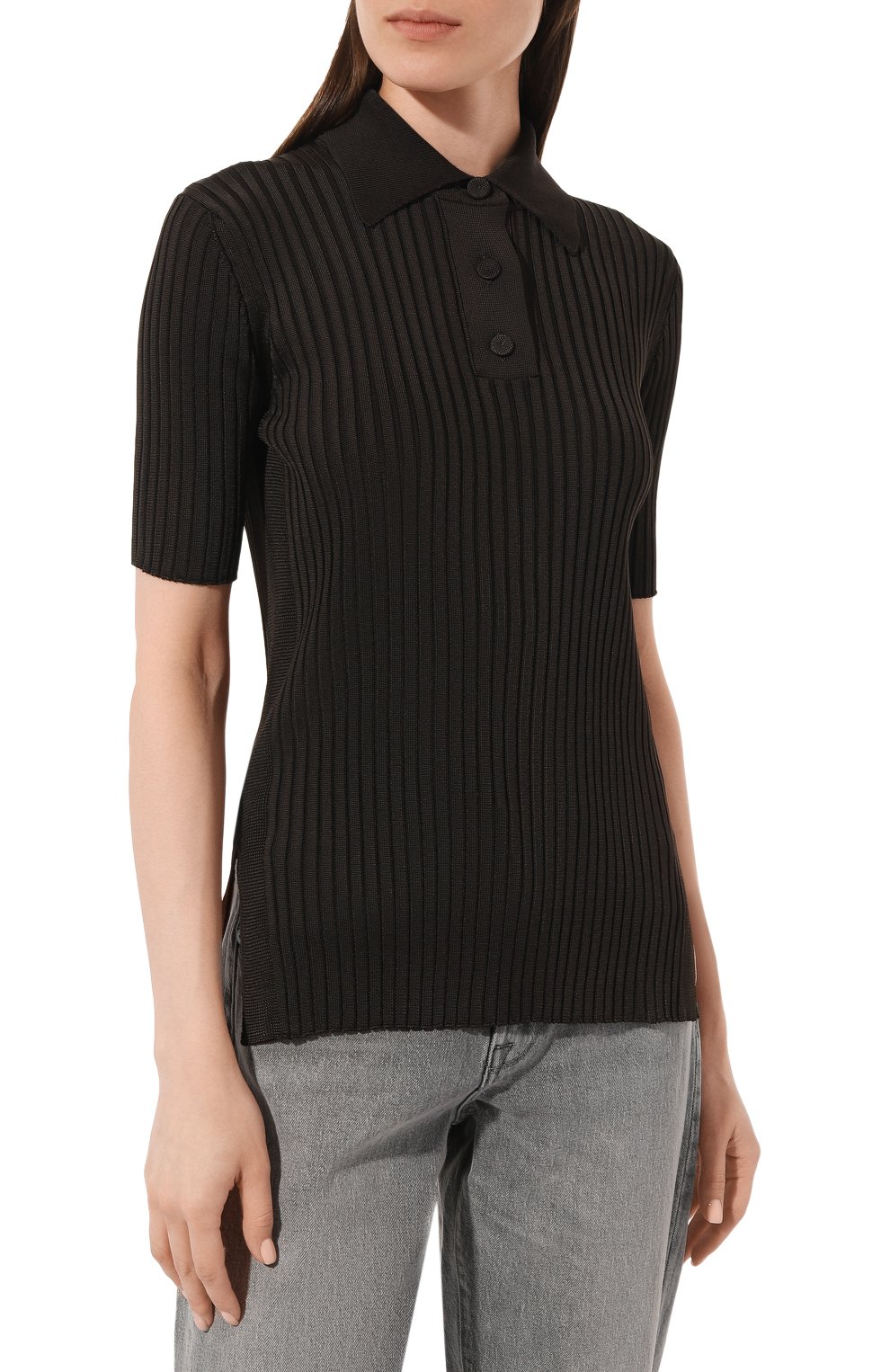 Поло из вискозы JIL SANDER, арт. J02GL0105/J18287, фото 3