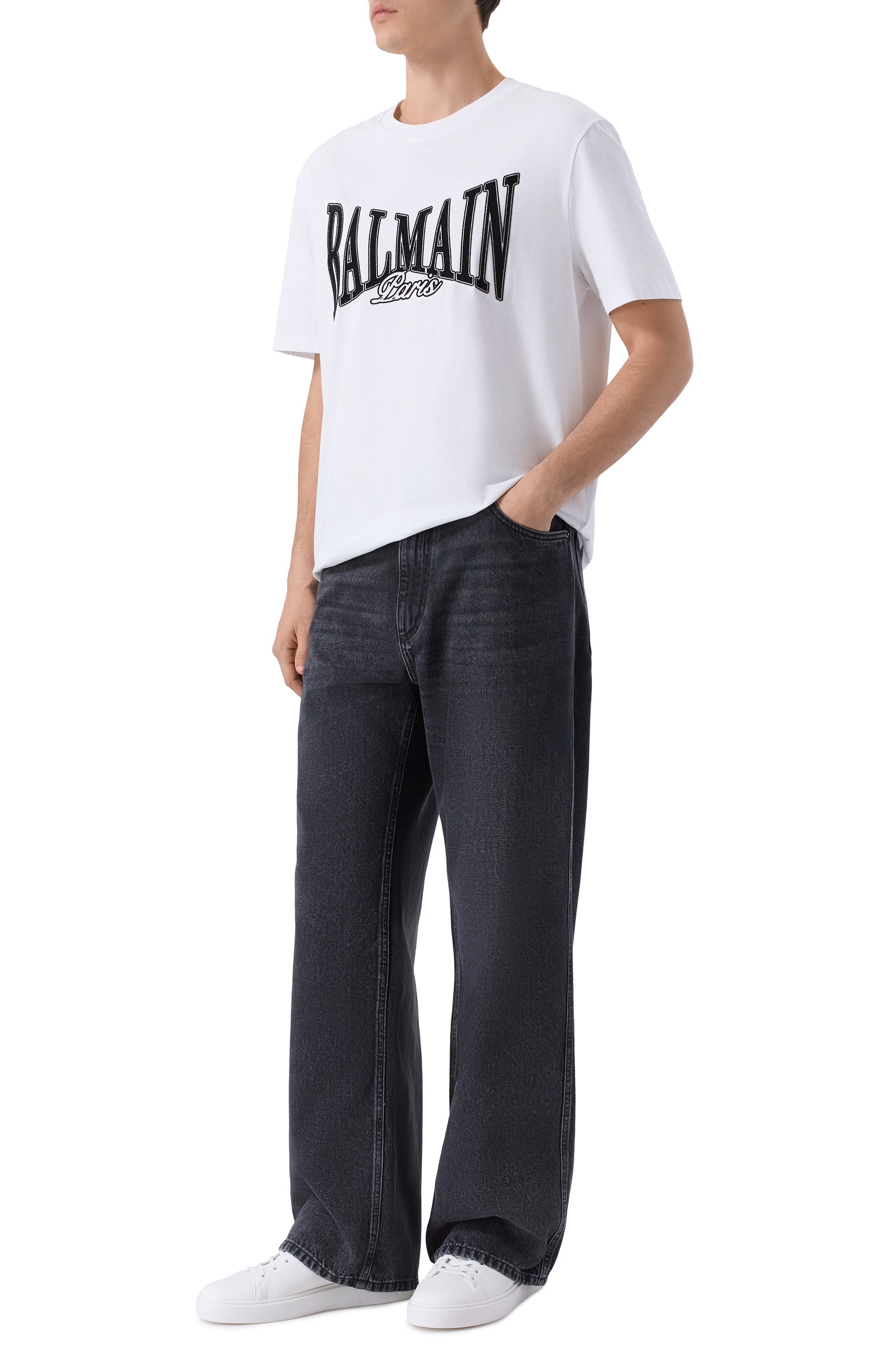 Хлопковая футболка BALMAIN, арт. FH0EG000/BD29, фото 2