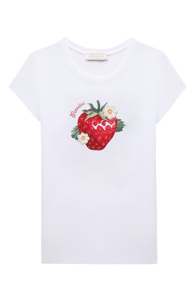 Хлопковая футболка MONNALISA, арт. 11C623