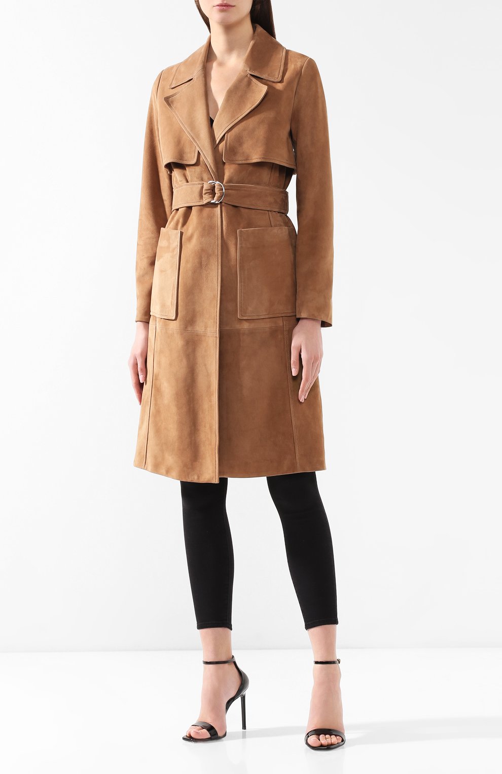 Кожаный плащ YVES SALOMON, арт. 9EYM24205AVXX, фото 3