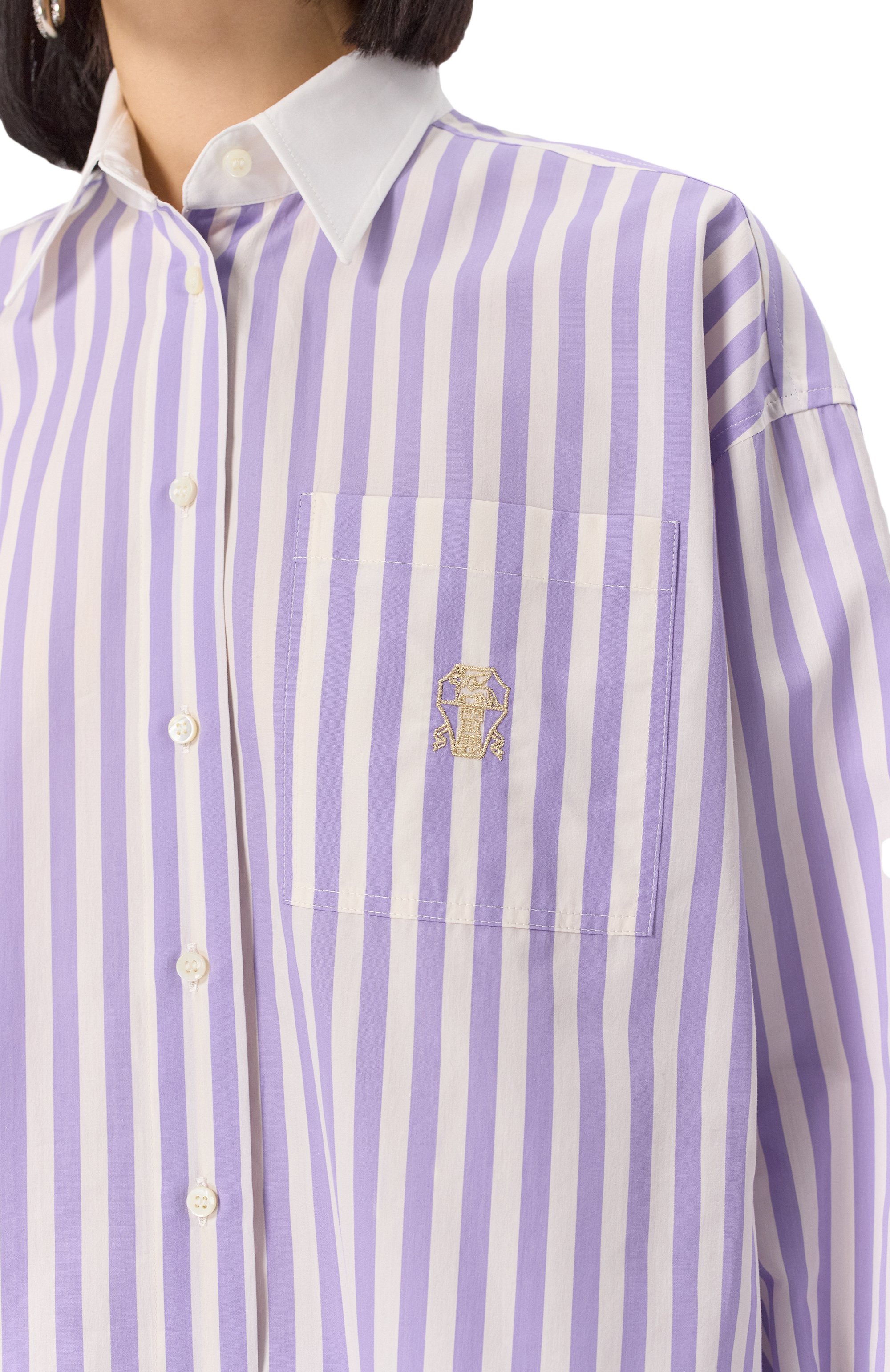 Рубашка из хлопка и шелка BRUNELLO CUCINELLI, арт. MH757RF216, фото 5