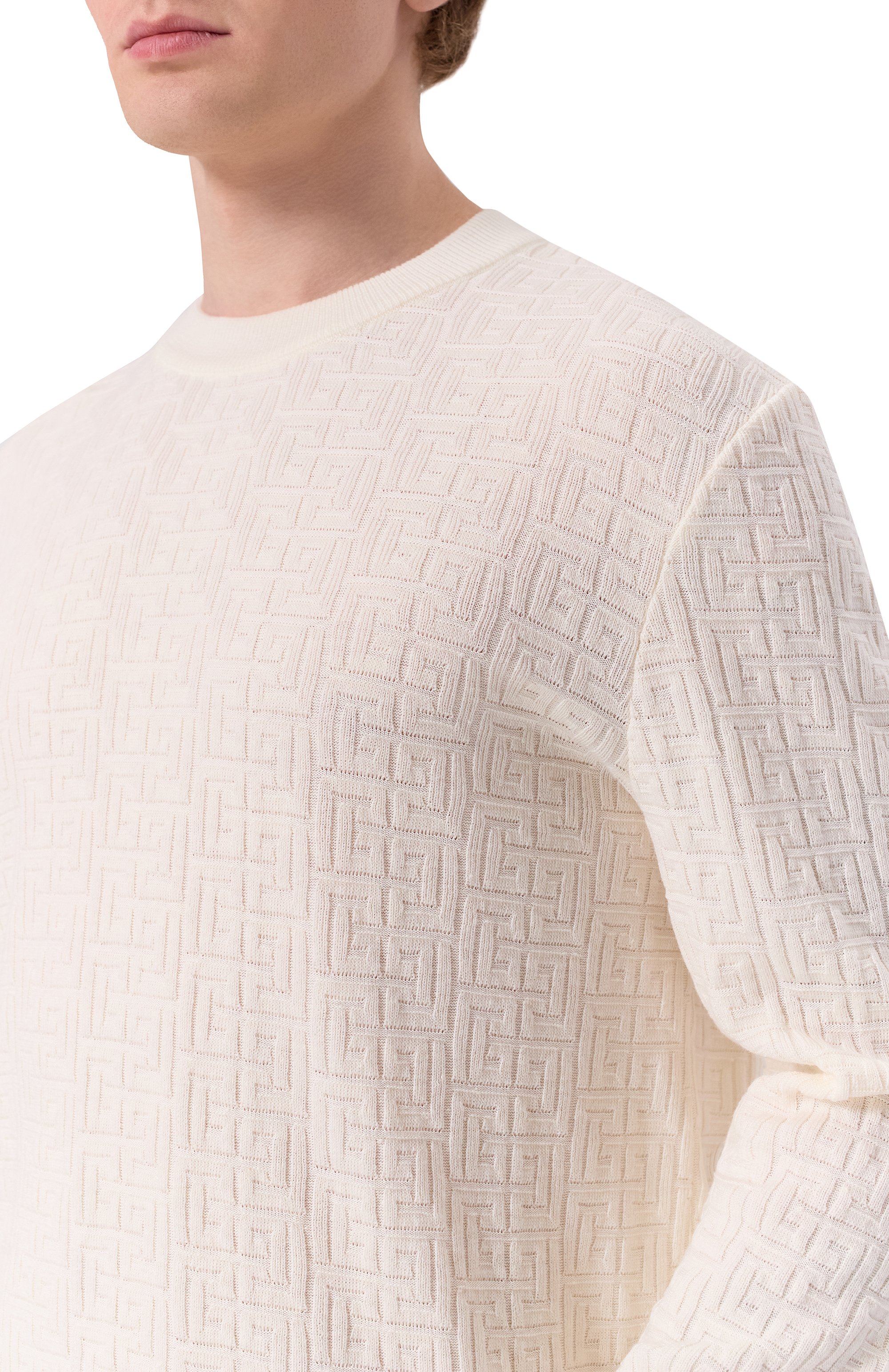 Джемпер из шерсти и льна BALMAIN, арт. GH1KD000/KI03, фото 5