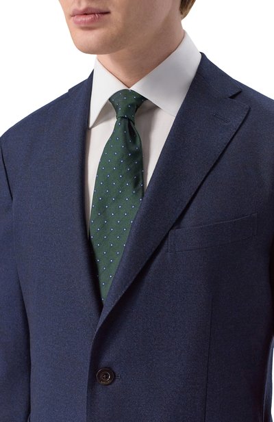 Шелковый галстук CORNELIANI зеленого цвета по цене 24450 руб., арт. 27U302/2720309, фото 2 Шелковый галстук CORNELIANI, арт. 27U302/2720309, фото 2