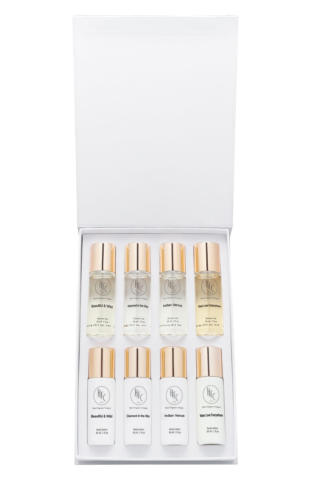 Дорожный набор женских лосьонов для тела и гелей для душа (8x30ml) HFC, арт. 3760354920078, фото 1