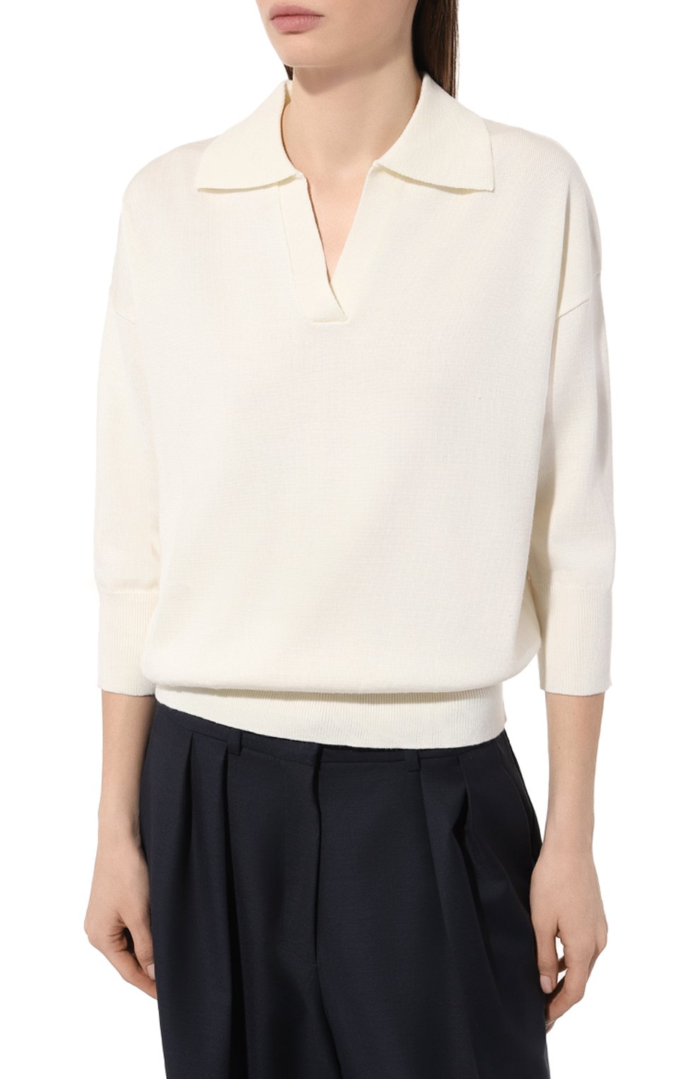 Пуловер из вискозы и шелка SEVEN LAB молочного цвета по цене 17430 руб., арт. CHR4.LK.0005.110, фото 3 Пуловер из вискозы и шелка SEVEN LAB, арт. CHR4.LK.0005.110, фото 3