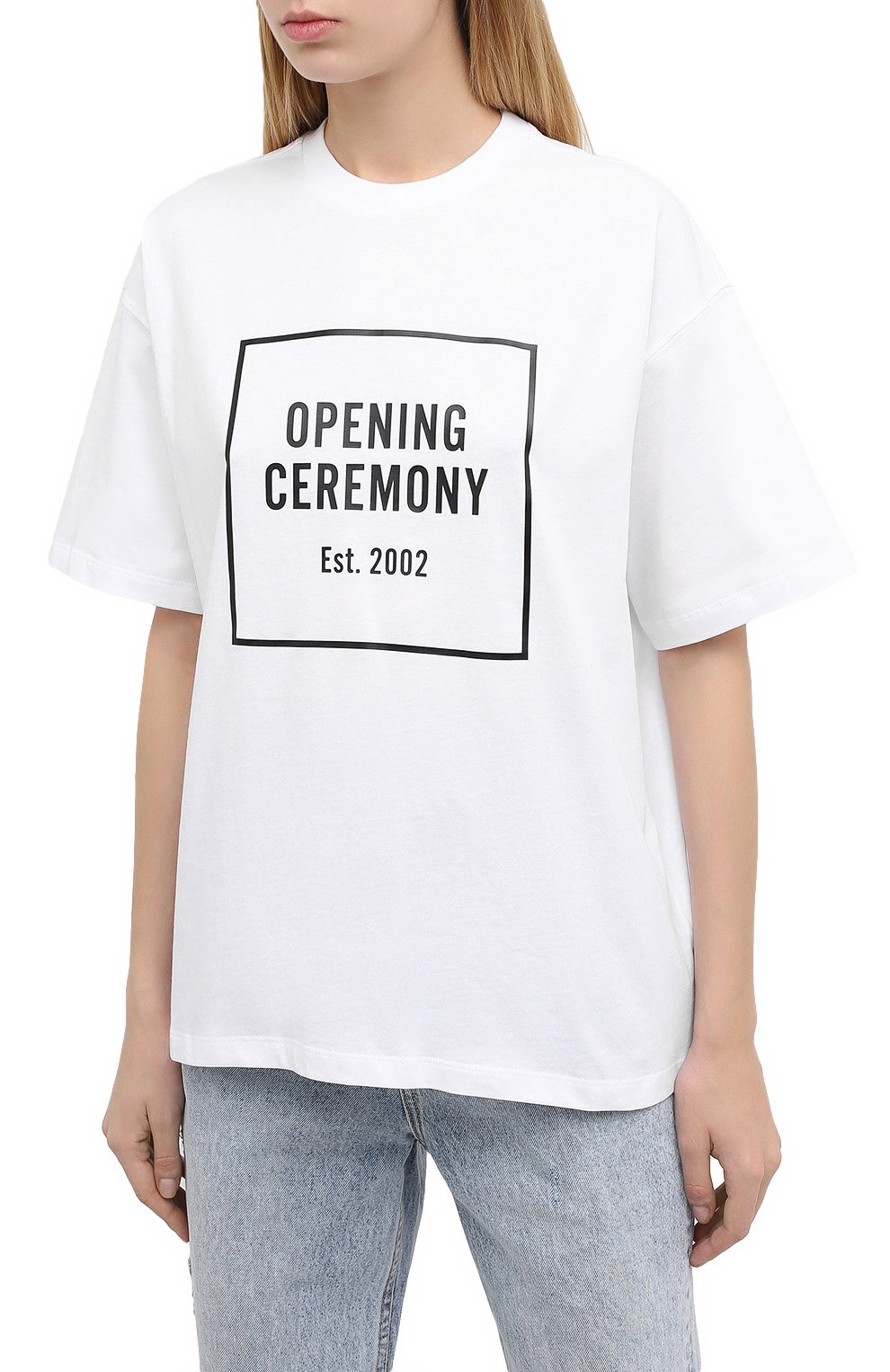 Хлопковая футболка OPENING CEREMONY, арт. YWAA005E20JER001, фото 3