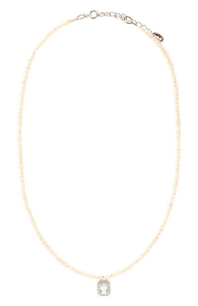 Чокер из жемчуга c голубым топазом SECRETS JEWELRY, арт. ЧЖГТС00184, фото 1