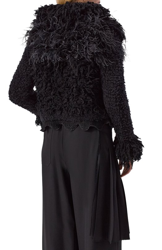 Шерстяной кардиган Ann Demeulemeester B0013540/KN082 Чёрный  B0013540/KN082 Фото 4
