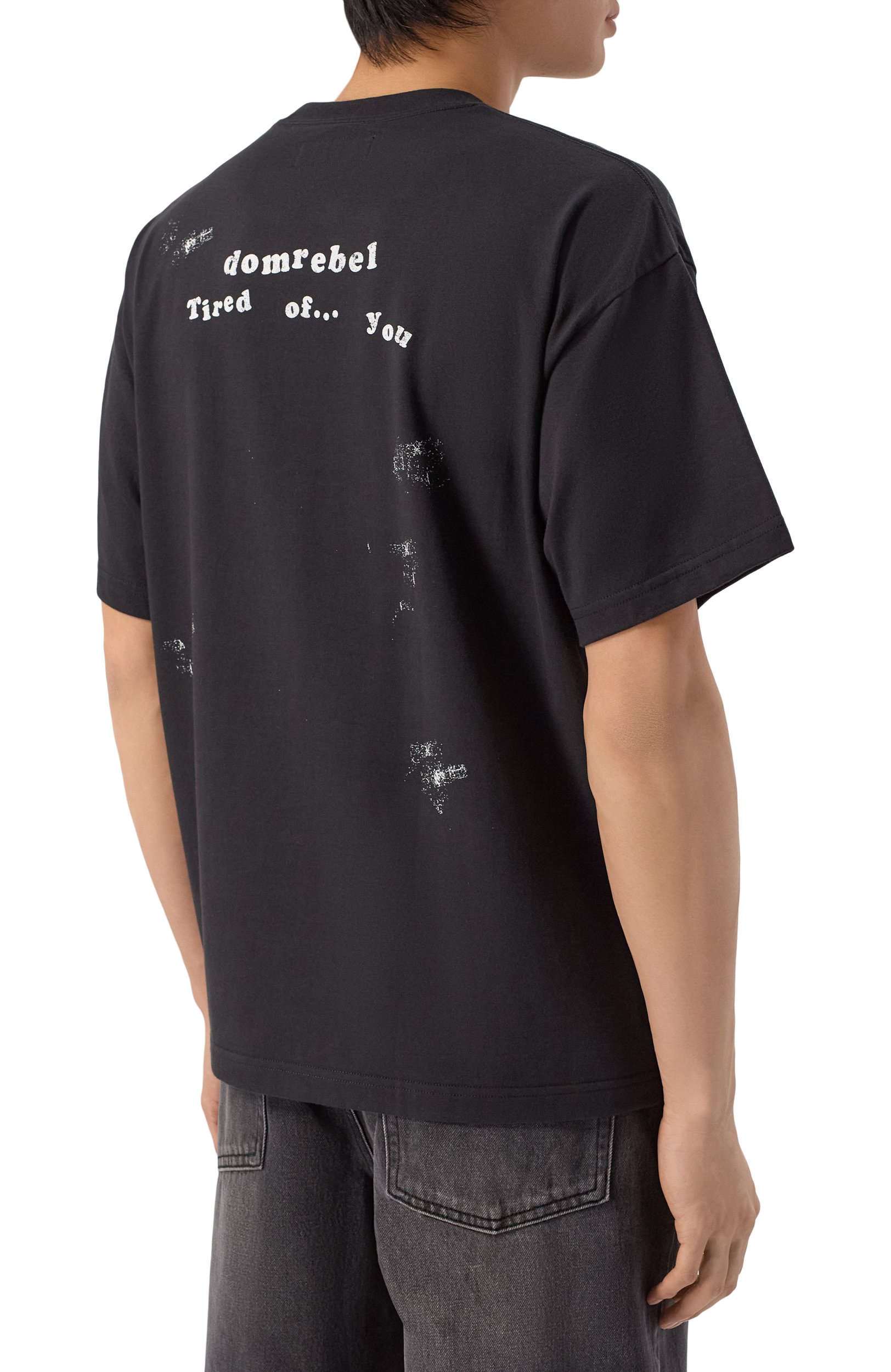 Хлопковая футболка DOMREBEL черного цвета по цене 22100 руб., арт. M TIRED/T-SHIRT, фото 4 Хлопковая футболка DOMREBEL, арт. M TIRED/T-SHIRT, фото 4
